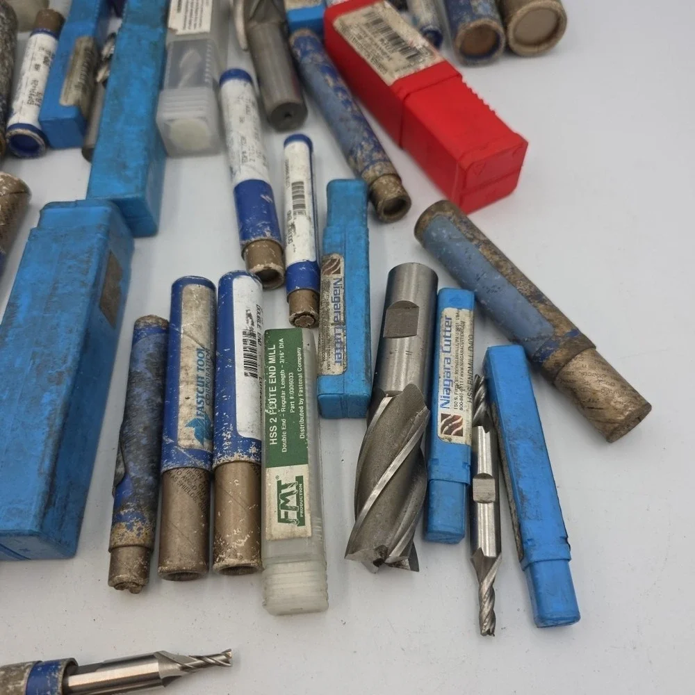 Niagara & Other Brands Cutting Bits-Various Sizes Endmills Lot of 54 Read Descr